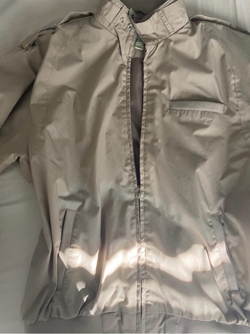 Light Khaki Bomber Jacket